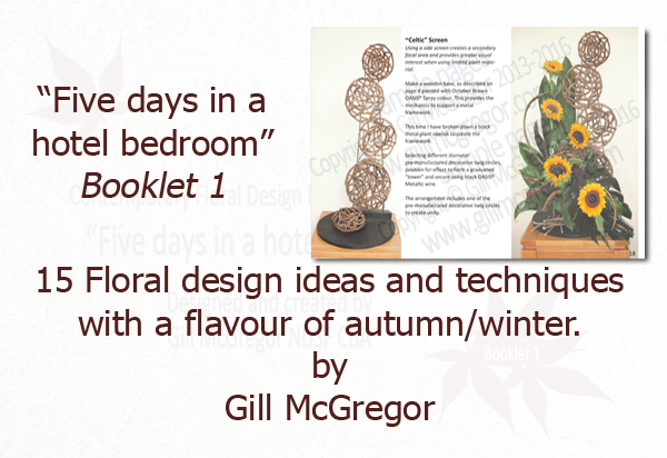 Flower Arranging Books by Gill McGregor 'Five days in a hotel bedroom' 