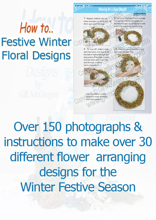 Flower Arranging Books by Gill McGregor 'Festive Winter Floral Designs' 