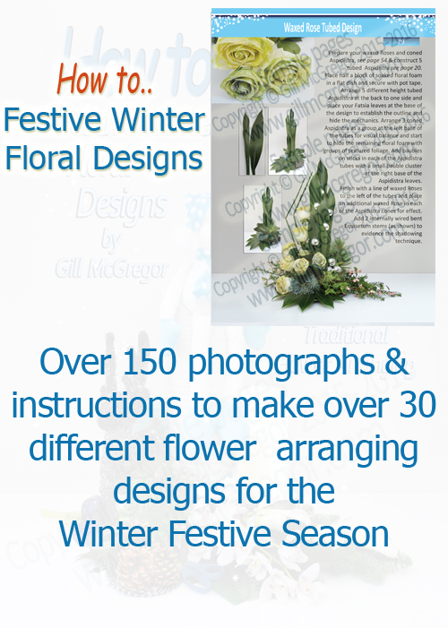 Flower Arranging Books by Gill McGregor'Festive Winter Floral Designs' 
