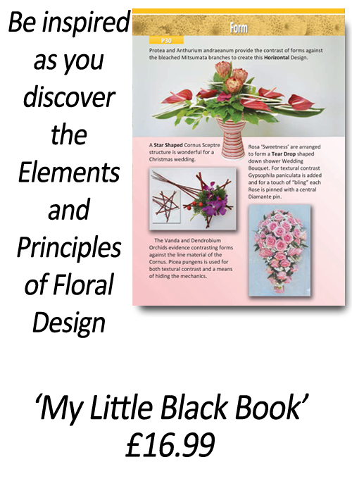 Flower Arranging Books - My Little Black Book - 'How to Apply the Elements and Principles of Floral Design' - by Gill McGregor